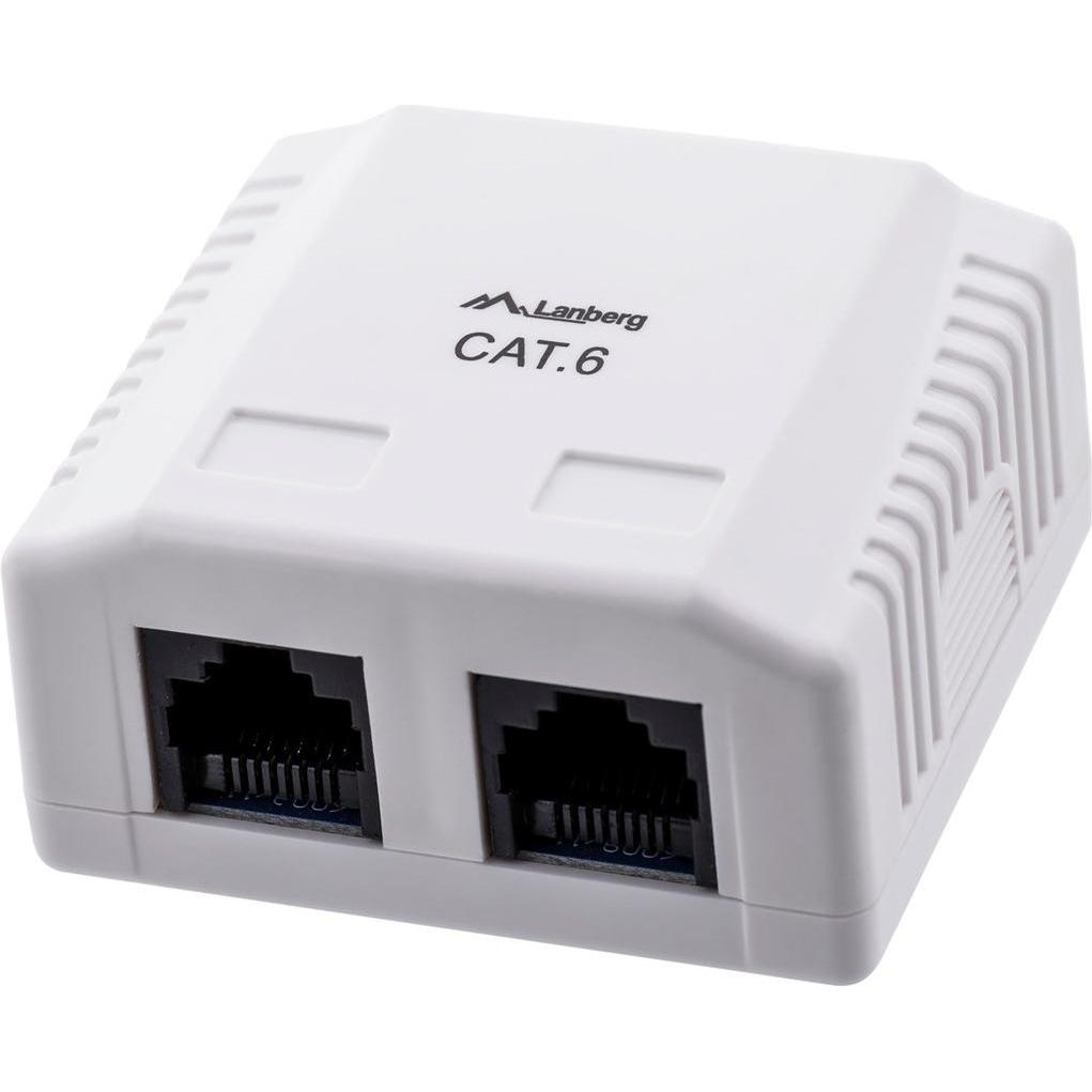 Thumbnail - Lanberg OU6-0002-W Steckdose RJ-45 Weiss, Netzwerk Zubehör