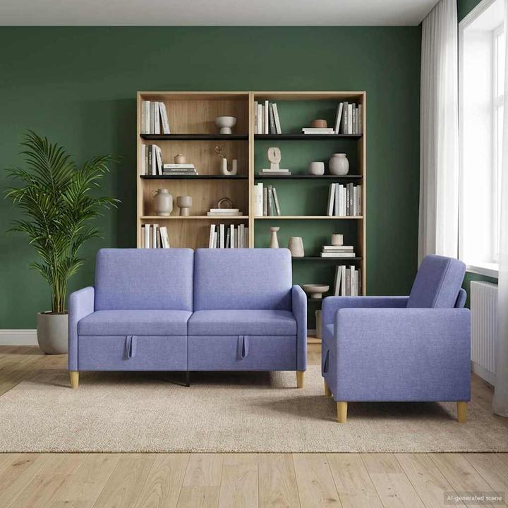 Braun, Jeans Blau