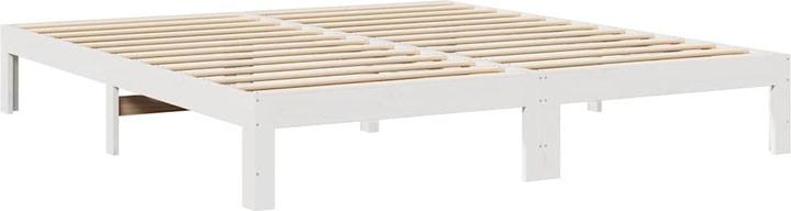 Produktbild vidaXL Massivholzbett ohne Matratze Weiss 180x200 cm Kiefernholz Bettrahmen (180 x 200 cm)