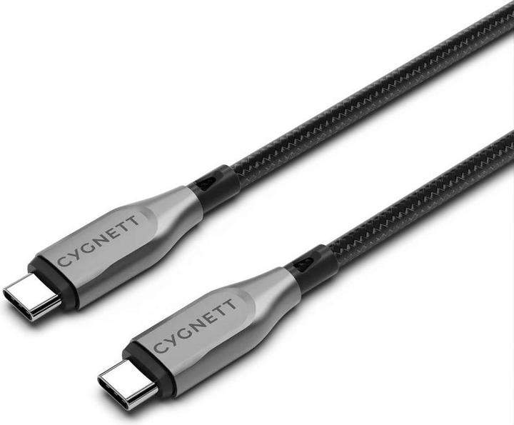 Productafbeelding Cygnett Gepantserde USB-C naar USB-C (USB 2.0) kabel, zwart, 3 m (3 m, USB 2.0)