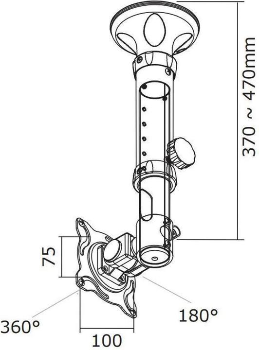 Immagine prodotto Neomounts NewStar - FPMA-C025 SILVER - Supporto a soffitto (Soffitto, 30", 12 kg)