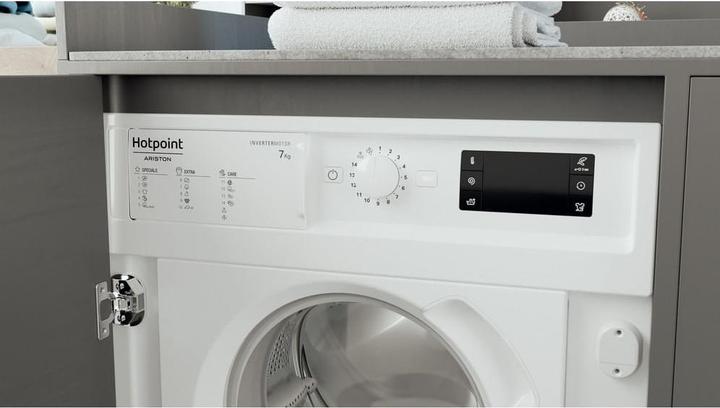 Produktbild Hotpoint BI WMHG 71483 EU N Frontlader-Waschmaschine 7 kg 1400 U/min Weiss (7 kg, Links)