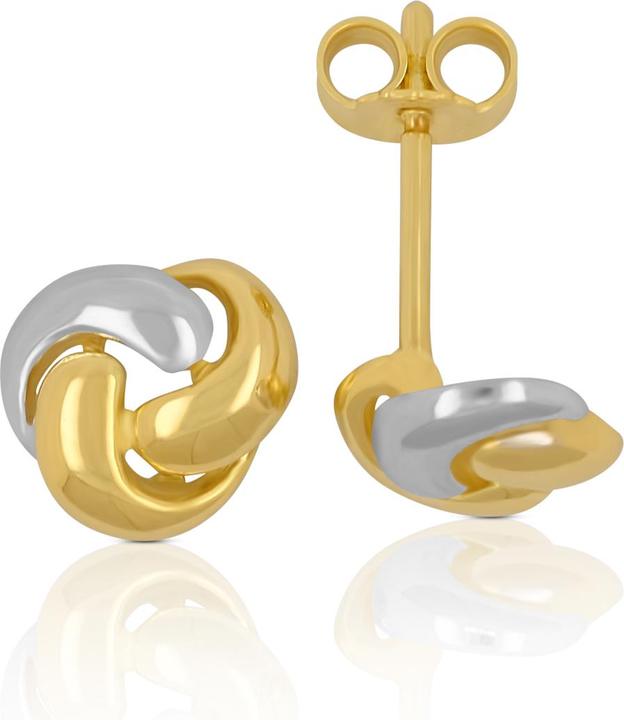 Image du produit Muau Boucles d'oreilles (750, Or jaune 18 K, Or blanc)