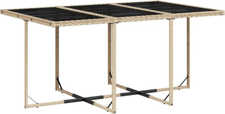 Actual product image VidaXL Garden furniture dining set garden set 11 pcs. beige mix poly rattan (165 cm)