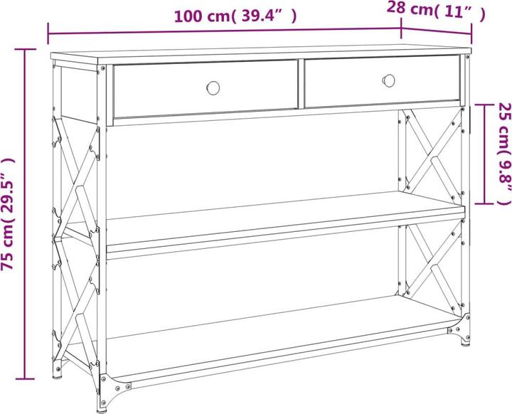Produktbild vidaXL Ginette (100 x 28 x 75 cm)
