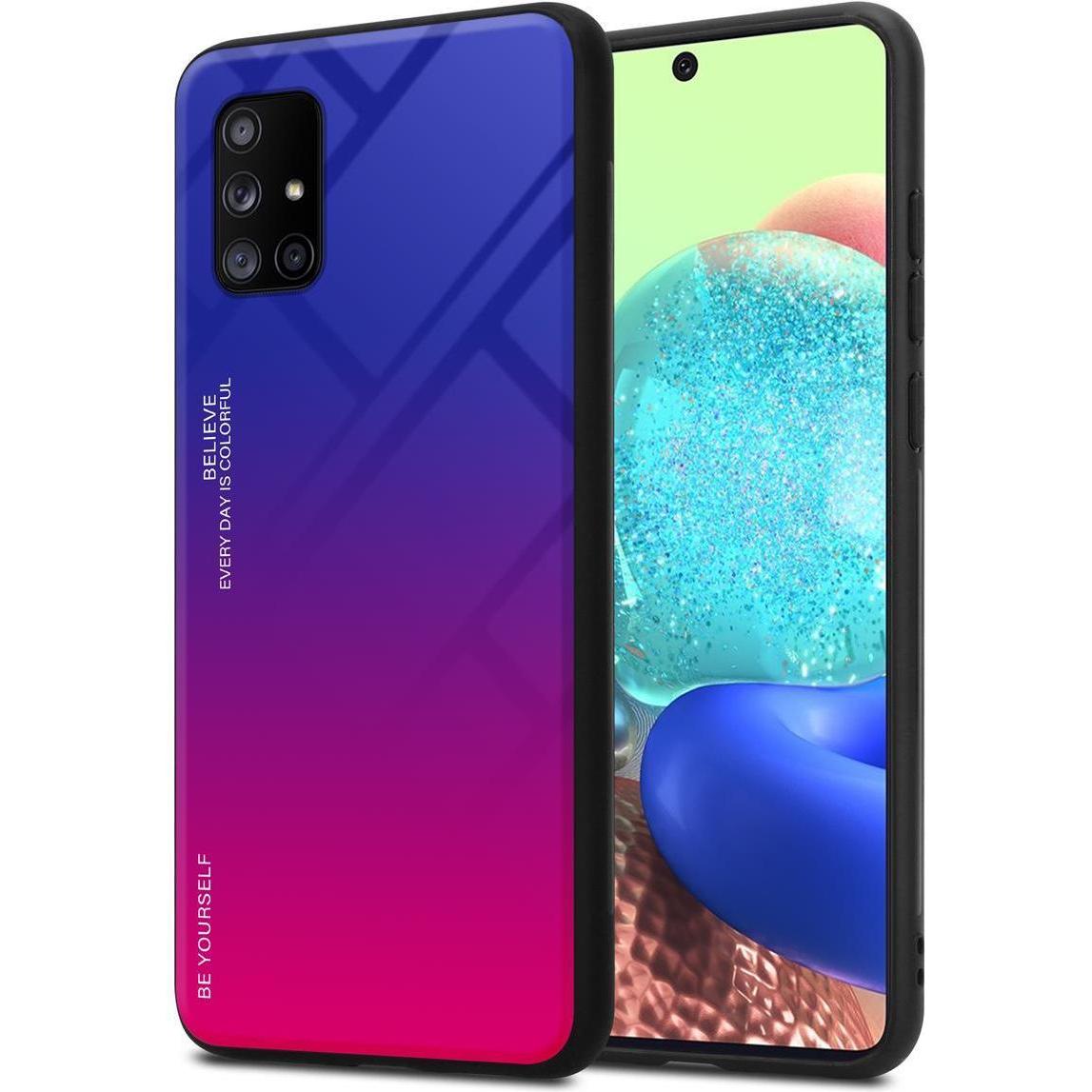Thumbnail - Cadorabo TPU 2 Farben Glas Cover (Samsung Galaxy A71 5G), Smartphone Hülle, Schwarz