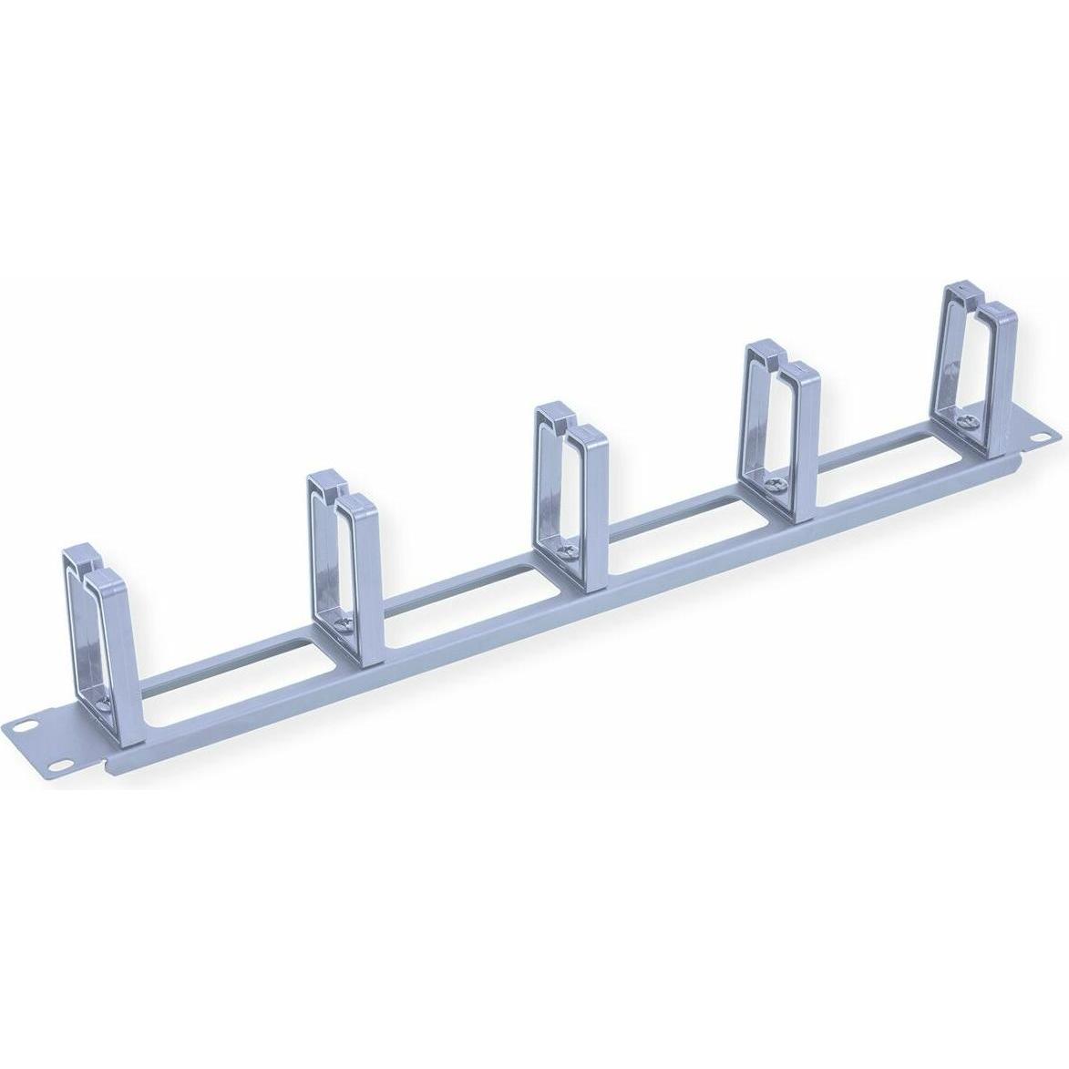 Value 19"-Frontplatte, 5 Kabelösen Typ C, Kabeldurchführung, Serverschrank Zubehör, Grau