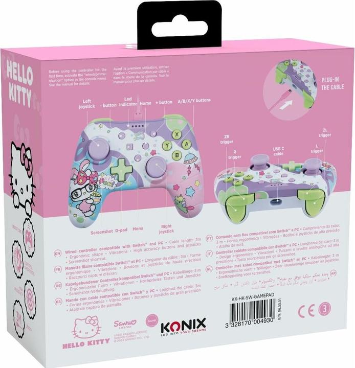 Produktbild Konix Hello Kitty Gamepad (PC, Switch, Switch Lite, Switch OLED)