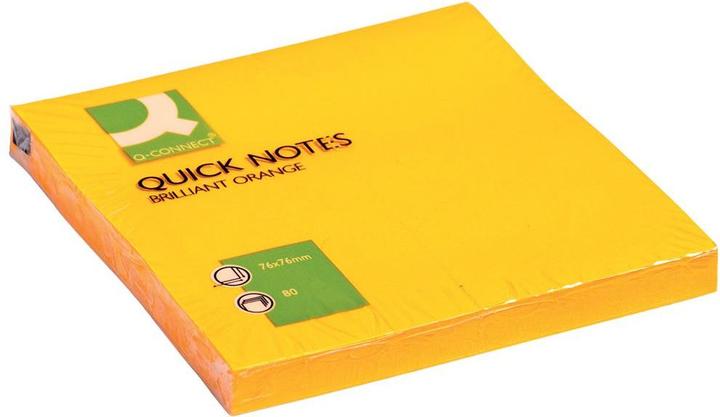 Produktbild Q-Connect Haftnotizen Quick Notes neon (76 x 76 mm)
