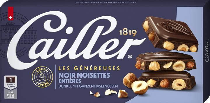 Actual product image Cailler Dark Chocolate Bar with Hazelnuts (200 g)