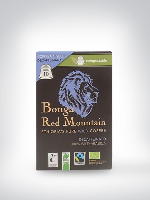 Actual product image Kaffa Bonga Red Mountain, Decaffeinato (10 x Port.)