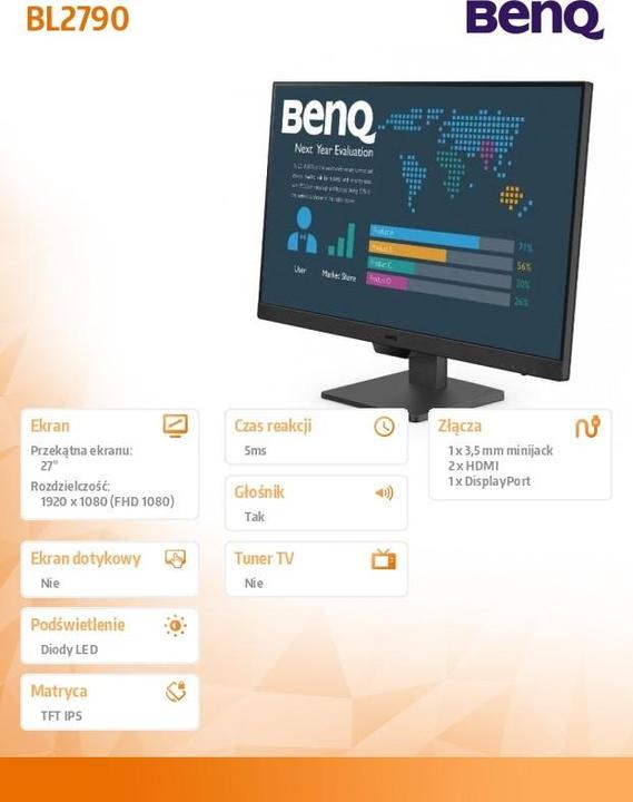 Image du produit BenQ BL2790 68.58CM 27IN IPS LED (1920 x 1080 pixels, 27")