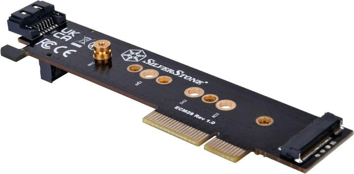 Image du produit Silverstone SST-ECM28 - 1x NVMe + 1x SATA M.2 SSD vers PCI-E x4 1HE carte d'adaptation