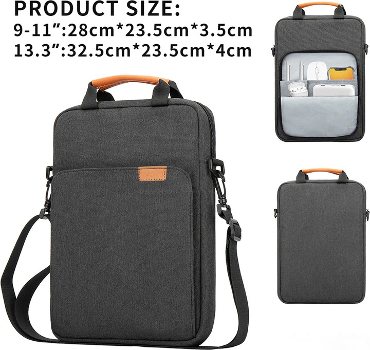 Produktbild Only-Bags.Store Tablet-Schulter-Hülle Tasche für IPad, Galaxy Tab, Laptop Tasche Handtasche Birefcase, 11 Zoll (11")