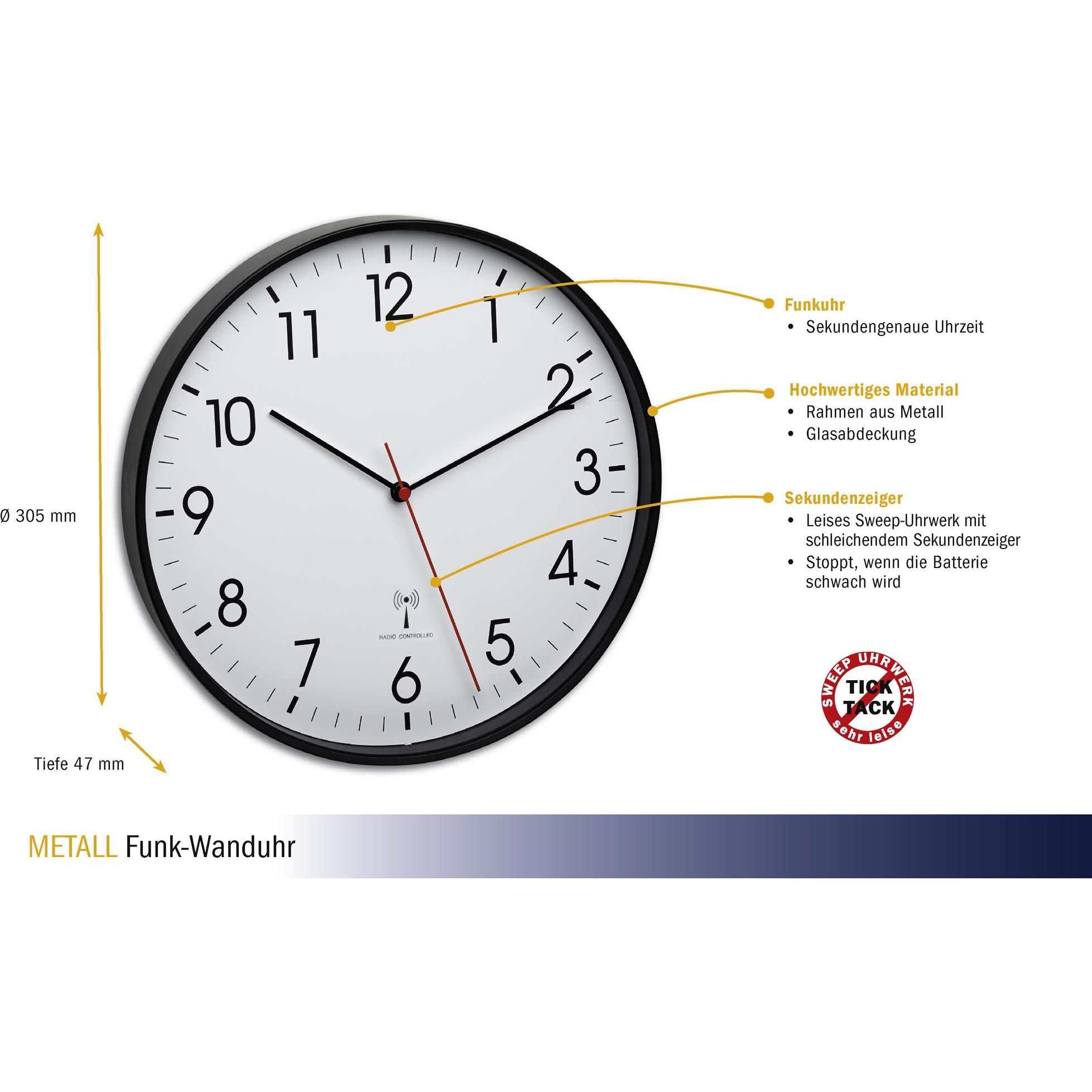 Thumbnail - TFA, Wanduhr, Funk-Wanduhr (30.50 cm)