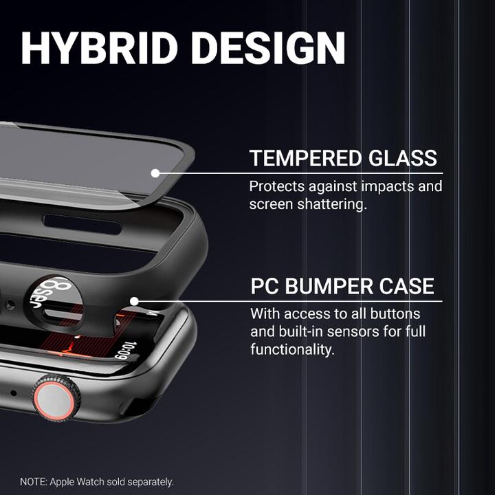 Image du produit Crong Boîtier de montre hybride - Apple Watch 40 mm boîtier en verre (Starlight)