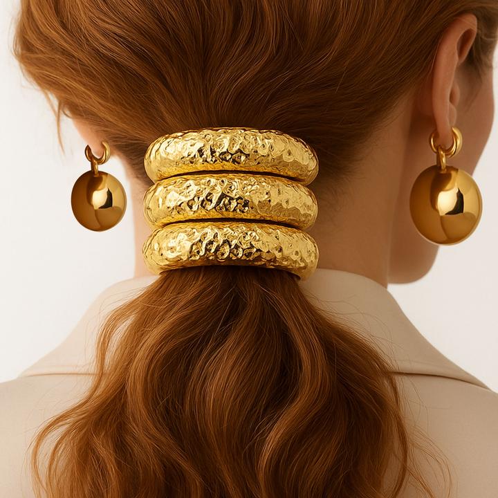 Actual product image Avizar Gold Dreifach Relief Haargummi Nefera (Hair tie)