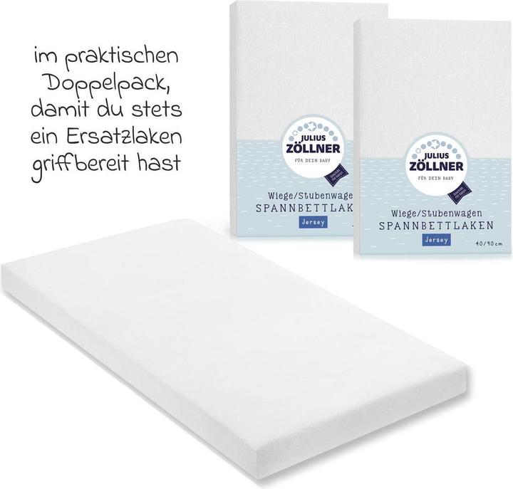 Actual product image Julius Zöllner Spannbetttuch 2er Pack für kleine Matratzen