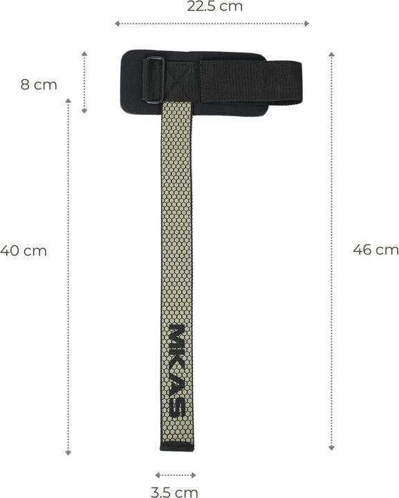 Actual product image Hermex Powerlifting Straps Wrist Support Pulling Aid