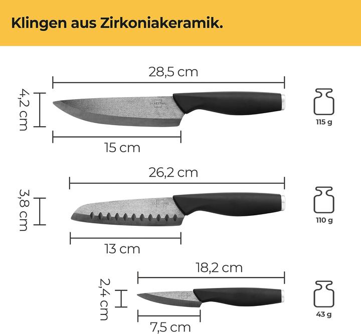 Produktbild Silberthal Keramikmesser Set (15 cm)