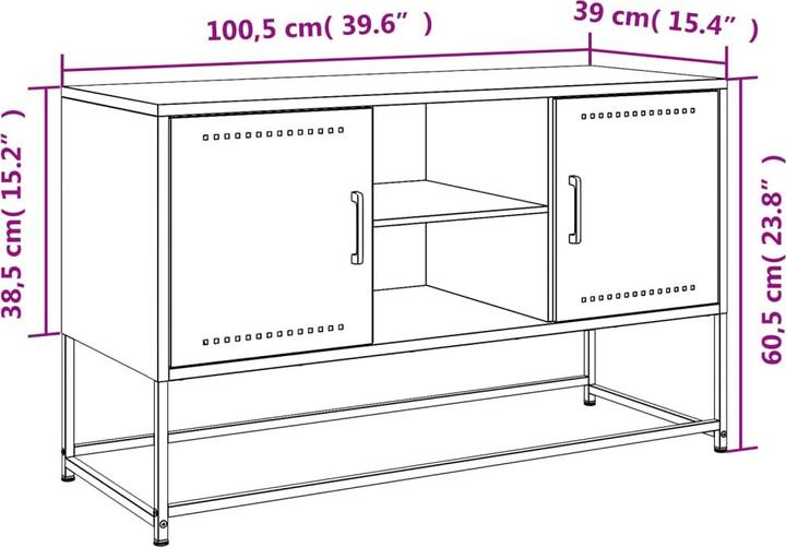 Image du produit vidaXL Highboard (100.50 x 39 x 107 cm)