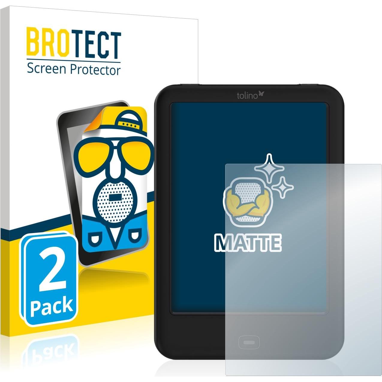 BROTECT Entspiegelungs-Schutzfolie Displayschutz Matt (shine 2 HD), eReader Zubehör, Transparent