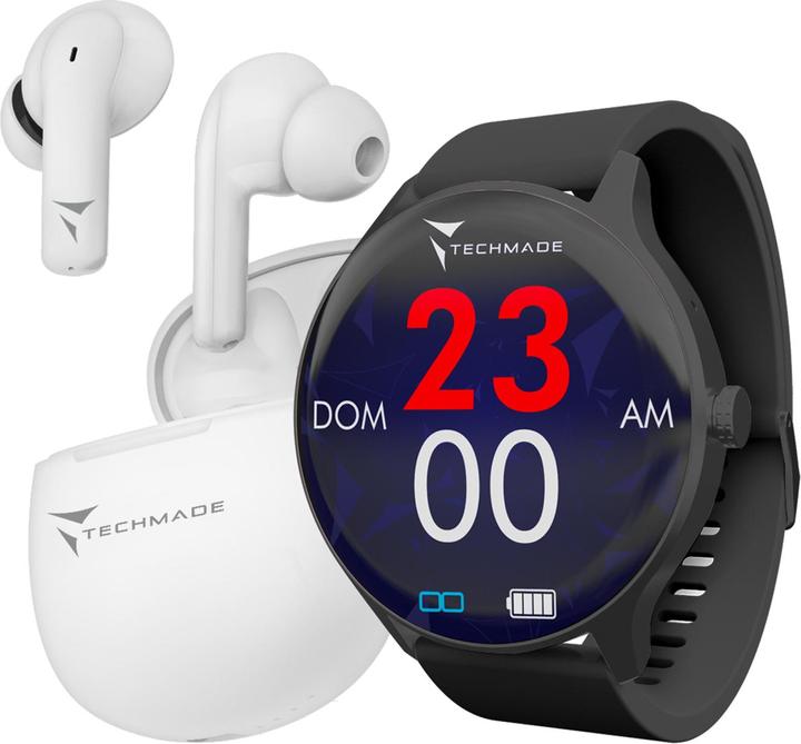 Produktbild Techmade Smart Watch DYNAMIC DARK GREY BUNDLE TM-DYNAMIC-BDGY