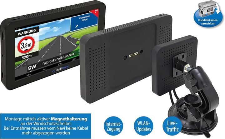 Image du produit IntelliRoute Premium-Navigationssystem für Wohnmobile mit Kameraanschluss, Stauwarnungen und WLAN-Updates (7")