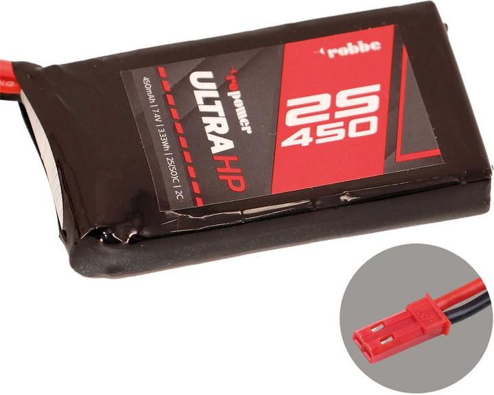 Produktbild Robbe Modellsport RO-POWER ULTRA HP 450MAH 7,4 VOLT 2S 25(50)C LIPO AKKU (7.40 V, 450 mAh)