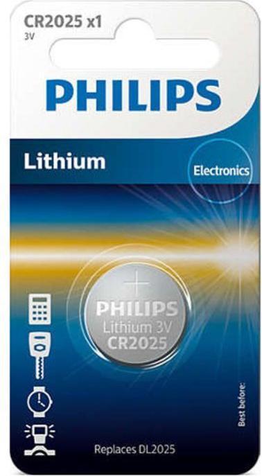 Image du produit Philips Minicells Battery CR2025/01B, Pile à usage unique, Lithium-Ion (Li-Ion), 3 V, 1 pc(s), 40 mm (1 pcs, CR2025)