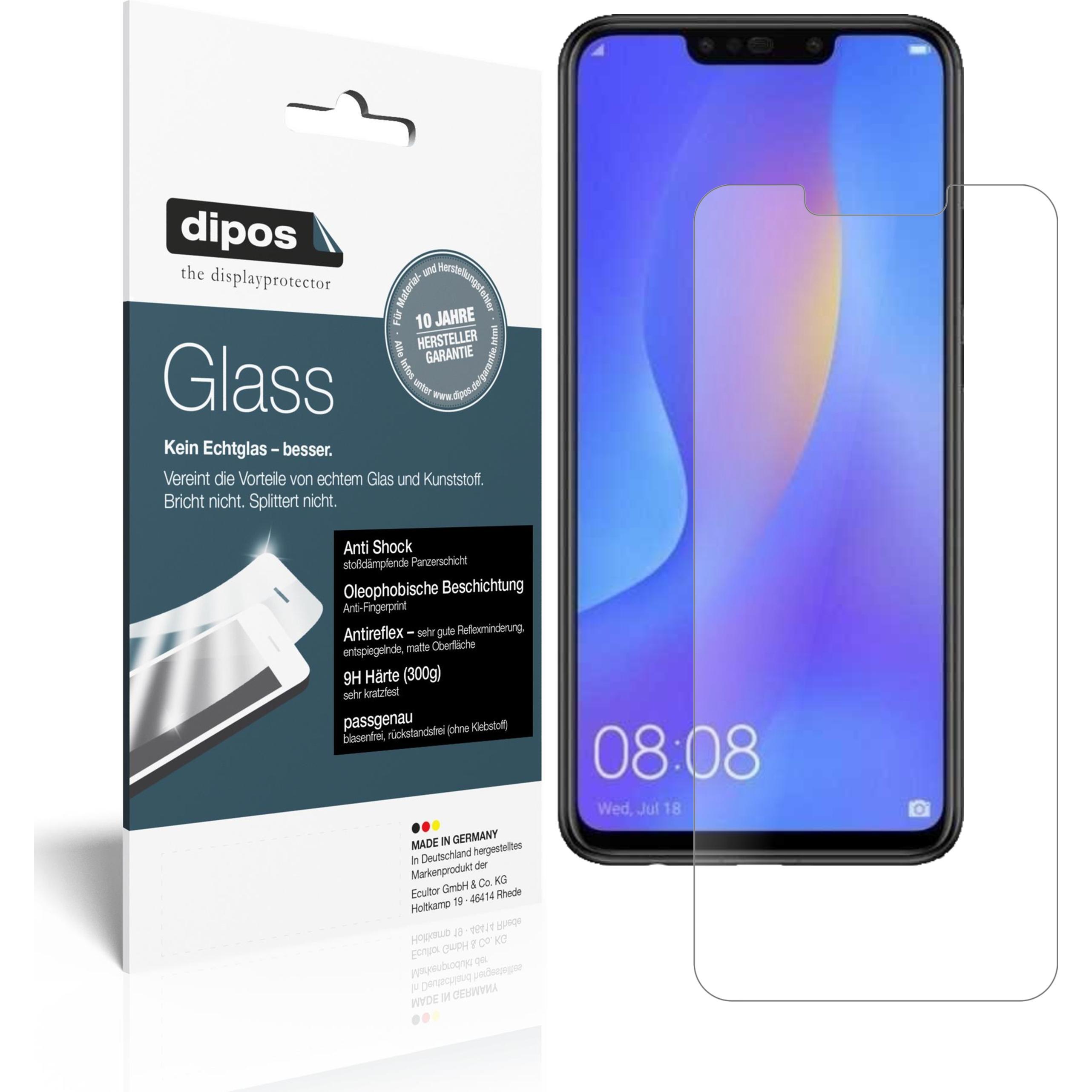 Dipos Displayschutz Anti-Shock (2 Stück, Huawei P Smart+), Smartphone Schutzfolie, Transparent