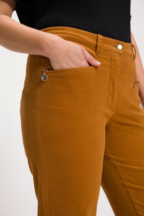 Produktbild Ulla Popken Cordhose Mony, Komfortbund, Reissverschlusstaschen (58)
