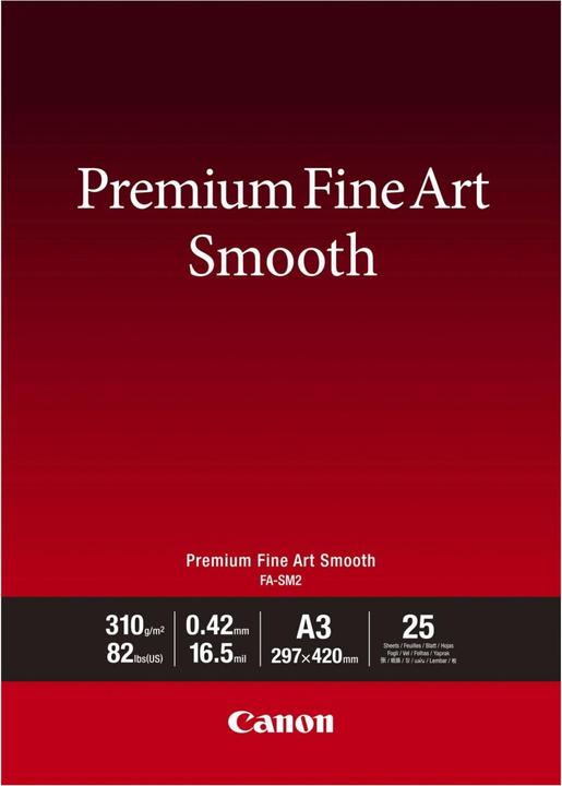 Image du produit Canon FA-SM 2 Premium FineArt Smooth A 3, 25 feuilles, 310 g (310 g/m², A3, 25 x)