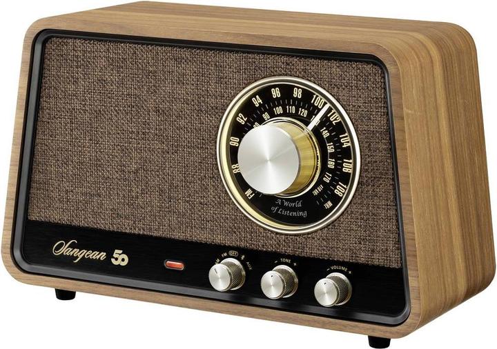 Productafbeelding Sangean Premium houten kast WR-101 Tafelradio AM, FM Bluetooth®, AUX, FM Walnoot (AM, FM, Bluetooth)