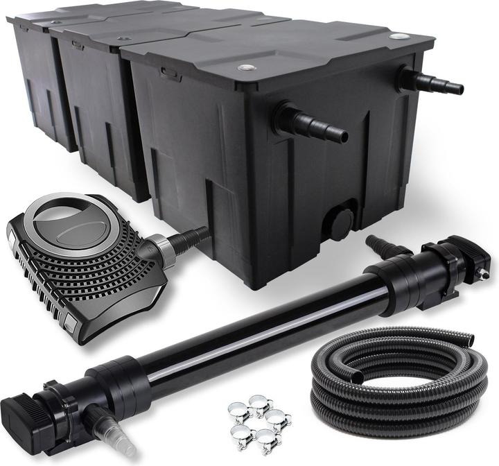 SunSun CBF-350C CUV-672 72W SET NEO10000 Pumpe Schlauch Teichfilterset