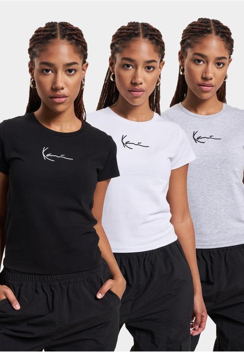 Actual product image Karl Kani KW234-057-4 Small Signature 3-Pack Essential Tight Tee - 126907 (XXS)