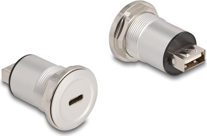 Produktbild Delock USB 2.0 Type-C zu Typ-A Einbaubuchse Aluminium