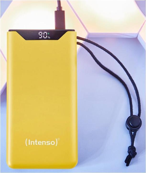Actual product image Intenso Powerbank F10000 Yellow (yellow, 10,000 mAh, PD 3.0, Quick Charge 3.0) (10000 mAh, 20 W, 37 Wh)