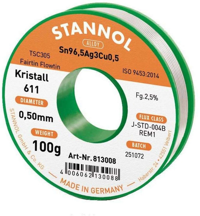 Stannol Solder wire crystal 611 (Solder)