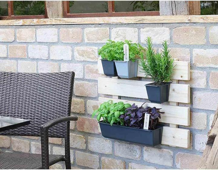 Actual product image Geli Palettenblumenkasten Easy 37 x 10 x 10 cm anthrazit (134 cm)