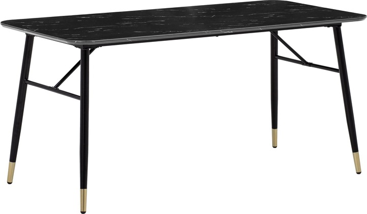 recouvert d'une peinture transparente brillante Pieds : fer peint par poudrage, Plateau de table : MDF revêtu d'une feuille