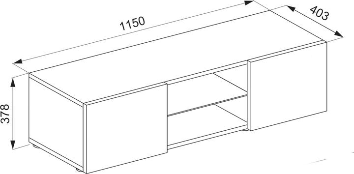 Produktbild VCM Holz TV Wand Lowboard Fernsehschrank Jusa (115 x 36 cm)