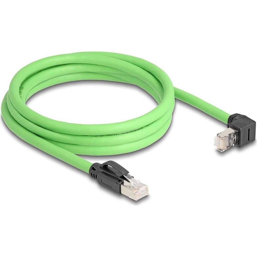 Thumbnail - Delock RJ45 Netzwerkkabel Cat.6A Stecker zu Stecker oben gew (SF/UTP, CAT6a, 2 m), Netzwerkkabel