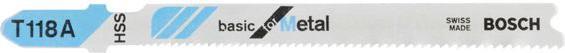 Productafbeelding Bosch Professional Zubehör Stichsägeblatt T 118 A Basic for Metal, 5er-Pack