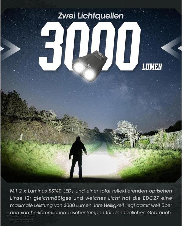 Immagine prodotto Nitecore EDC27 con batteria inclusa - 3000 lumen (13.56 cm, 3000 lm)