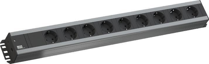 Actual product image Bachmann HANDWERKER power strip, 9-way, without switch (9 x, CEE 7/3, 2 m)