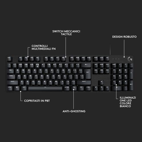Image du produit Logitech G413 SE - BLACK - ITA - CENTRAL (IT, Filaire)
