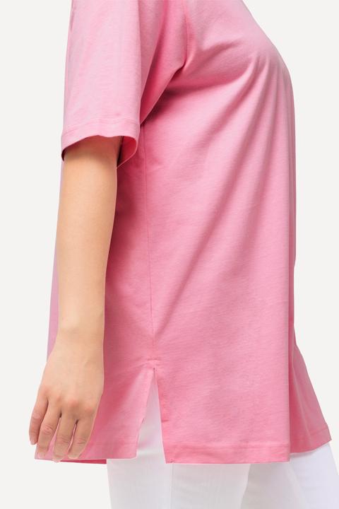 Actual product image Ulla Popken Basic V-Neck Relaxed Fit Short Sleeve Tee (54)