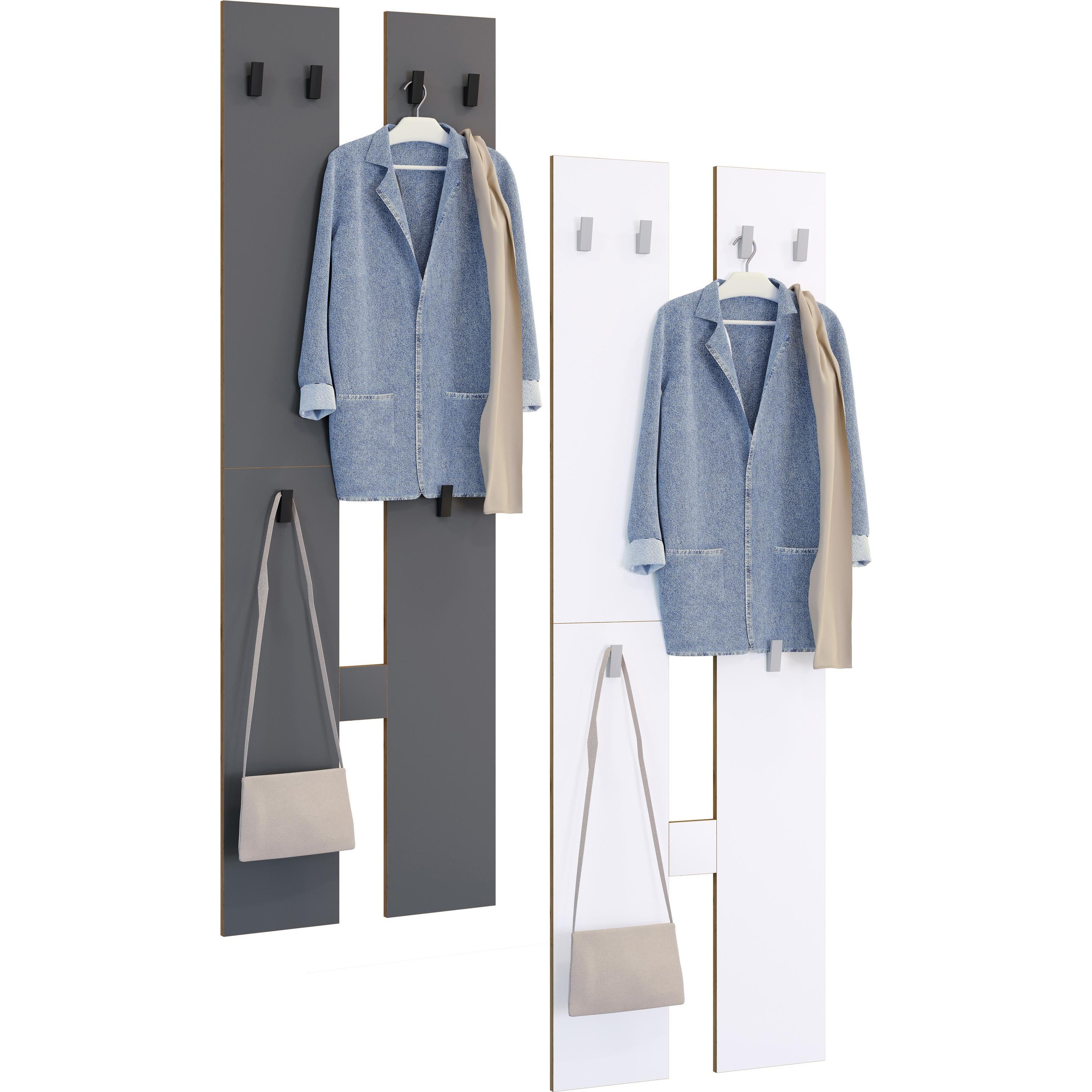 Thumbnail - VCM, Garderobe + Kleiderhaken, Gardeobe Set Diele Kleiderhaken Salia M