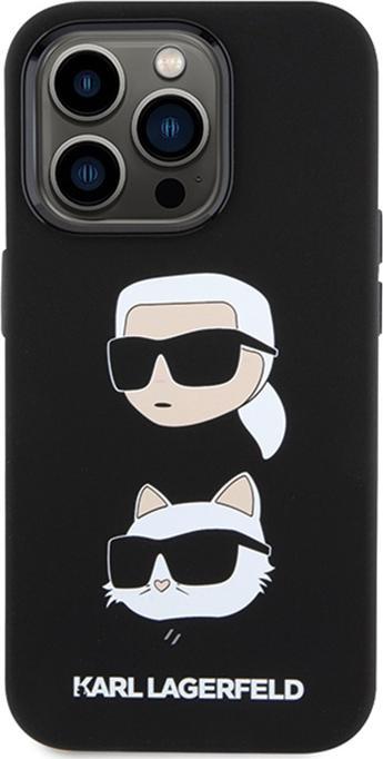 Actual product image Karl Lagerfeld KLHCP15LSDHKCNK iPhone 15 Pro 6.1" czarny/black Silicone Karl&Choupette Head (Apple iPhone 15 Pro)